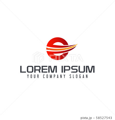 Letter E logo design concept template 58527543