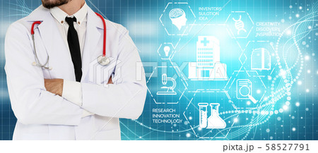 Doctor with Medical Healthcare Research Concept Doctor with Medical Healthcare Research Concept 58527791