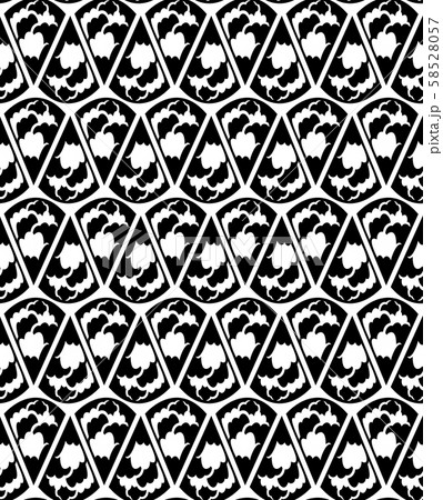 Vector seamless pattern. Black and white Repeating 58528057