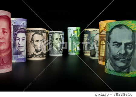 International money exchange. Foreign currency. International money exchange. Foreign currency. 58528216