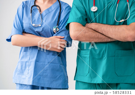 Healthcare people group work together in hospital. 58528331