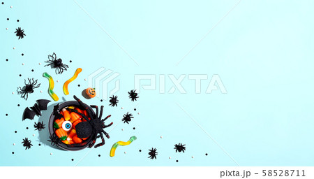 Halloween decorations with witch cauldron Halloween decorations with witch cauldron 58528711