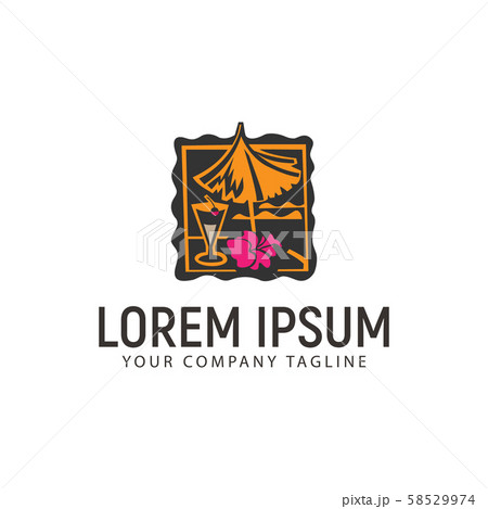 summer beach logo design concept template 58529974