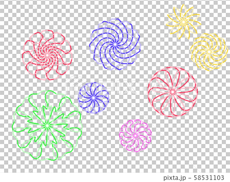 Geometric decorative design elements isolated 58531103