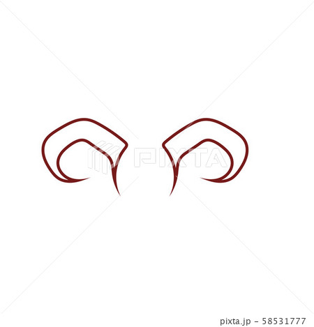 Devil Horn Vector Iconのイラスト素材 58531777 Pixta