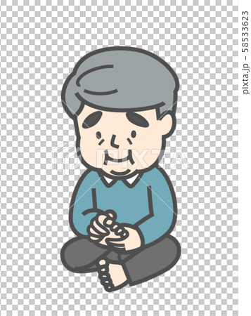 水虫が治ってほっとしたおじさん 水虫が治ってほっとしたおじさん 58533623