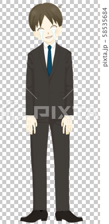 スーツ-放心状態の男性-涙 58535684