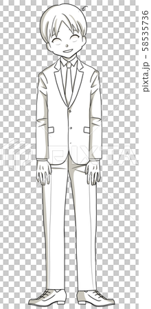 スーツ-放心状態で白くなる男性 スーツ-放心状態で白くなる男性 58535736