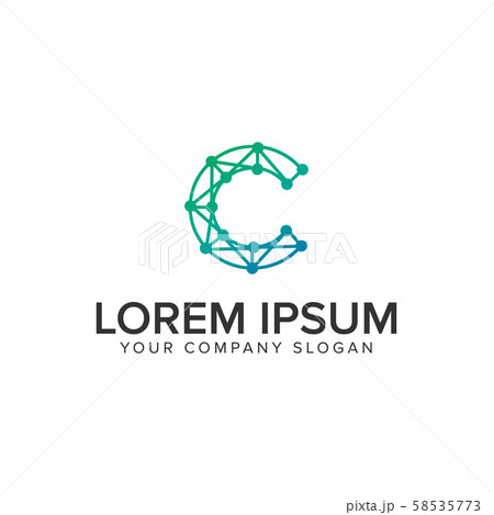 letter C dot technology logo design concept letter C dot technology logo design concept 58535773