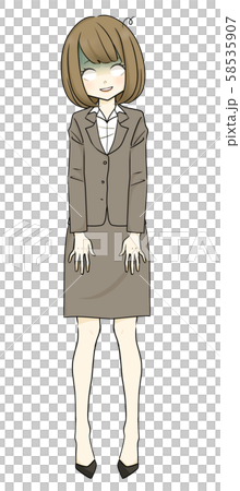 スーツ-放心状態の女性-青ざめる 58535907