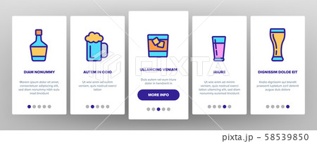 Alcohol Drink Elements Vector Onboarding 58539850