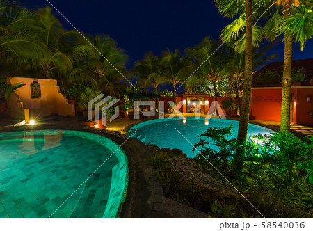 Pool in hotel on island Bali Indonesia Pool in hotel on island Bali Indonesia 58540036