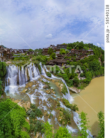 Furong ancient village and waterfall - Hunan China Furong ancient village and waterfall - Hunan China 58540138
