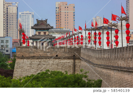 North wall of old town - Xian China 58540139