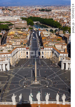 View from Sant Peters Basilica in Vatican - Rome View from Sant Peters Basilica in Vatican - Rome 58540214