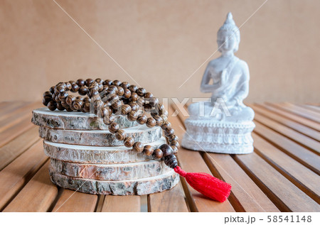 Mala beads background Mala beads background 58541148
