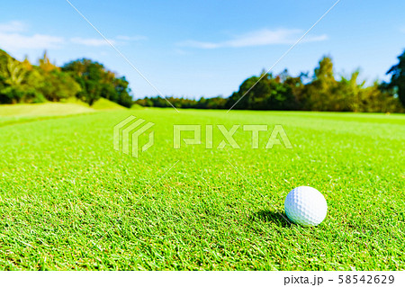 ゴルフ ゴルフボール ボール フェアウェイ ラウンド 青空 戦略 ビジネス マナー マネジメント 58542629