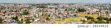 Aerial panorama of Cholula town in Mexico 58544619