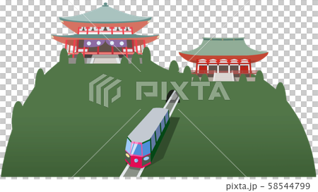 Mount Hiei sightseeing spot illustration icon 58544799