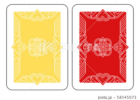 Playing Card Reverse Back in Yellow and Red Playing Card Reverse Back in Yellow and Red 58545073