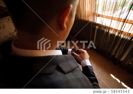 Man's style. dressing suit, shirt and cuffs Man's style. dressing suit, shirt and cuffs 58545543