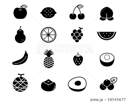 果物アイコンセット1のイラスト素材