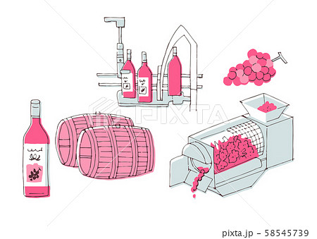 ワイン工場のイラスト素材