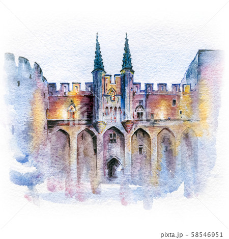 Palace of the Popes in Avignon, France 58546951