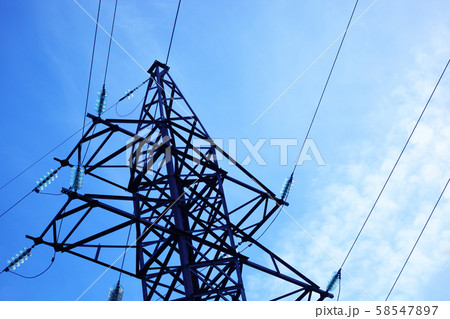 High voltage post or High voltage tower High voltage post or High voltage tower 58547897
