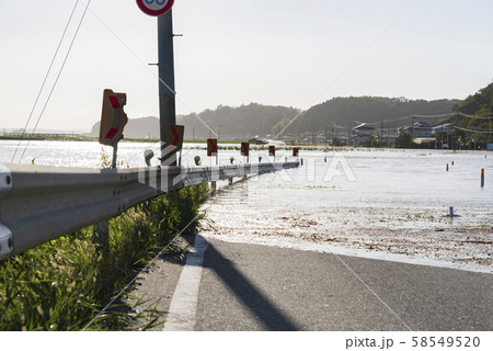 台風19号 2019年 洪水 冠水 水没 台風19号 2019年 洪水 冠水 水没 58549520