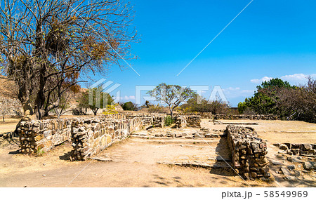 Monte Alban archaeological site in Oaxaca, Mexico 58549969