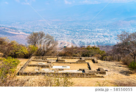 Monte Alban archaeological site in Oaxaca, Mexico 58550055