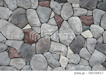 石の背景 Pattern of building block wall background 石の背景 Pattern of building block wall background 58550917