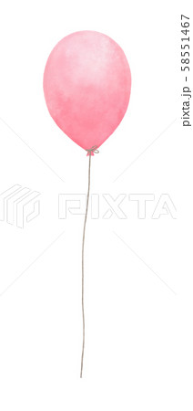 風船 ピンクのイラスト素材