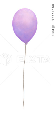 風船 紫のイラスト素材