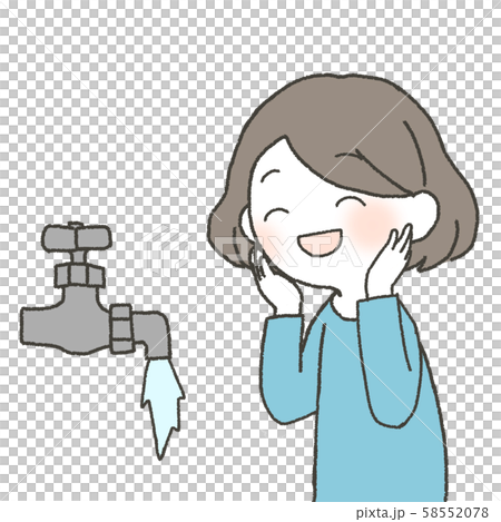 断水復旧のイラスト素材