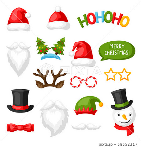 Merry Christmas photo booth props. 58552317