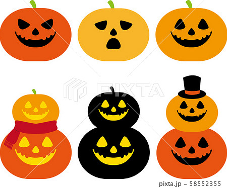 ハロウィンカボチャのイラスト素材