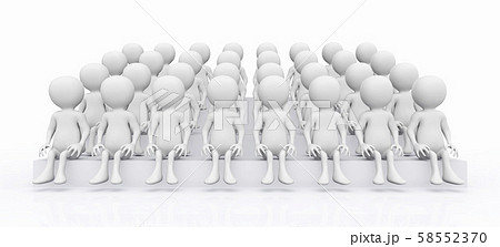 Audience with 3D figures Audience with 3D figures 58552370