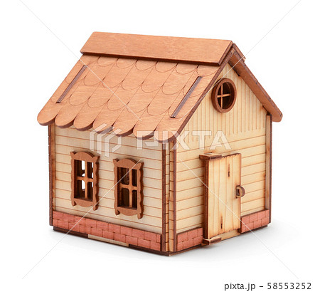 Toy house isolated on white background 58553252