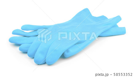 Rubber gloves isolated 58553352