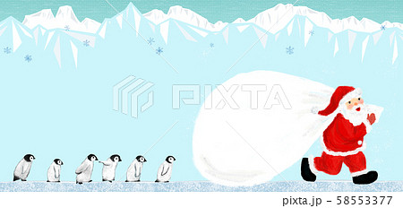 Santa Claus with penguin kids サンタクロースとペンギンの子供達 Santa Claus with penguin kids サンタクロースとペンギンの子供達 58553377