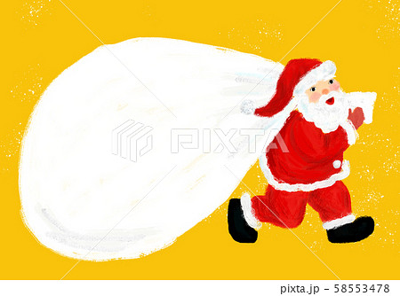 Simple Santa Claus in yellow background  58553478