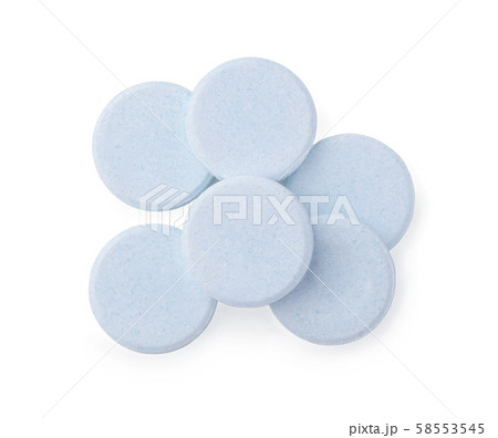 Tablets for cleaning of dental prostheses isolated Tablets for cleaning of dental prostheses isolated 58553545