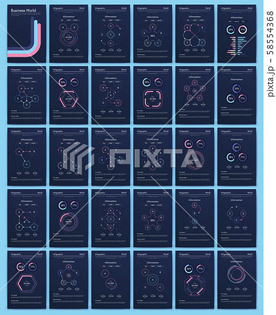 Modern infographic vector concept. Business graphics brochures. 58554368