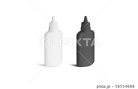 Blank black and white glue tube mockup stand isolated 58554688