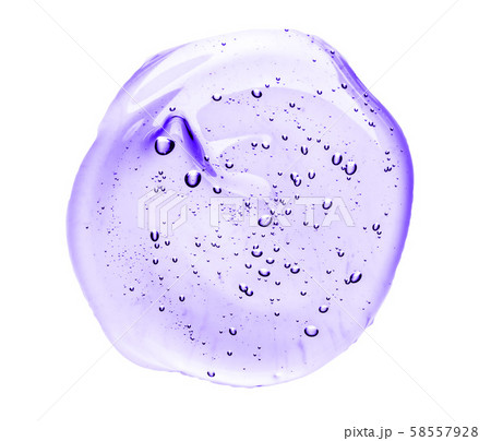 Cosmetic Cream Gel Texture Isolated On White Background. Close Up Of Green Transparent Drop Of Skin Cosmetic Cream Gel Texture Isolated On White Background. Close Up Of Green Transparent Drop Of Skin 58557928