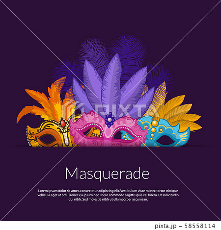 Vector carnival masks illustration 58558114