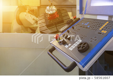 Five axis CNC machining with panel cutting jet Five axis CNC machining with panel cutting jet 58561607