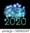 2020 happy new year fireworks written sparklers at 58562247